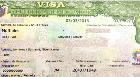 Países que requieren de visado para viajar a Ecuador Países que requieren de visado para viajar a Ecuador